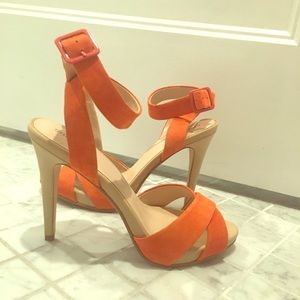 Shoemint Orange Sandal Heels